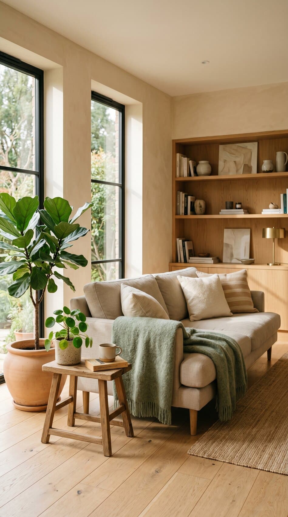 A warm, lived-in Acre home living room